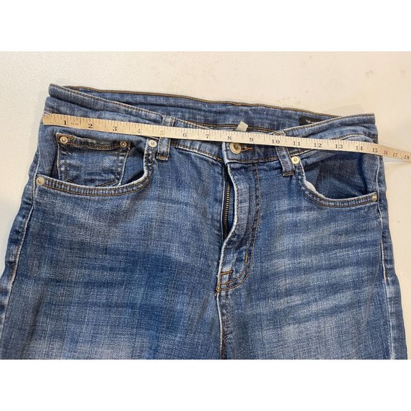 Womens Jeans High Waist Straight Leg Stretch High Rise Cotton Blue Size 10/30 - Picture 3 of 11